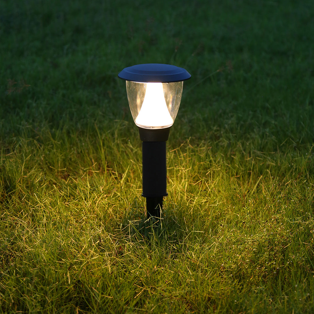 Modern Minimalist LED Garden Stake Path Light — Die-Cast Aluminum, Matte Black, 8W, 3000K, IP65 Weatherproof