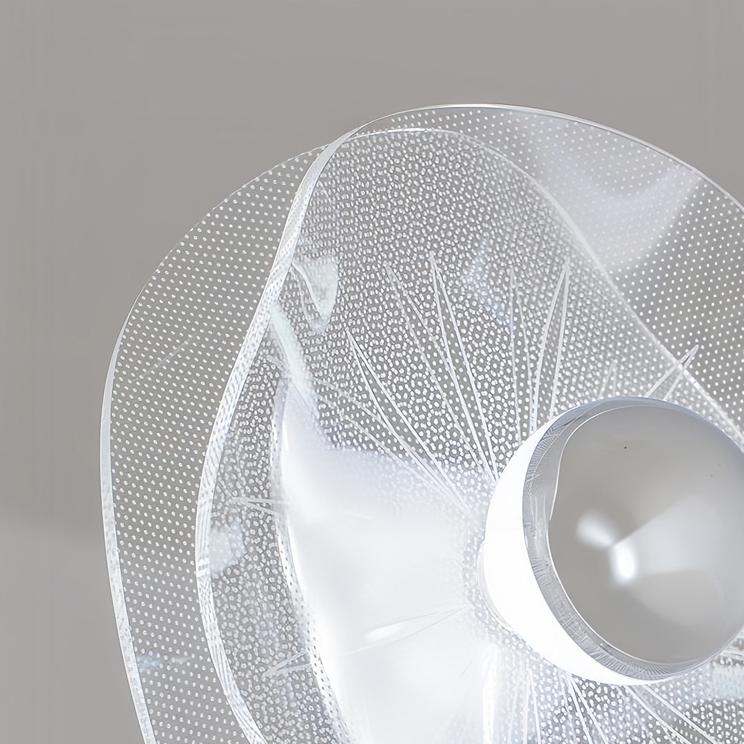 Geometric Acrylic LED Chandelier — Chrome Aluminum, 3-Step Dimming, 3-, 6-, or 8-Head