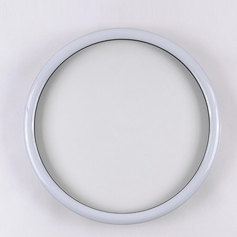 16" Modern Circle LED Flush-Mount Ceiling Light — Aluminum, Dimmable, 3000K–6000K, Remote Control, 33W