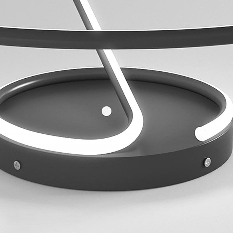 16-Inch Modern LED Semi Flush Mount Ceiling Light with Sleek Wire-Inspired Circular Design