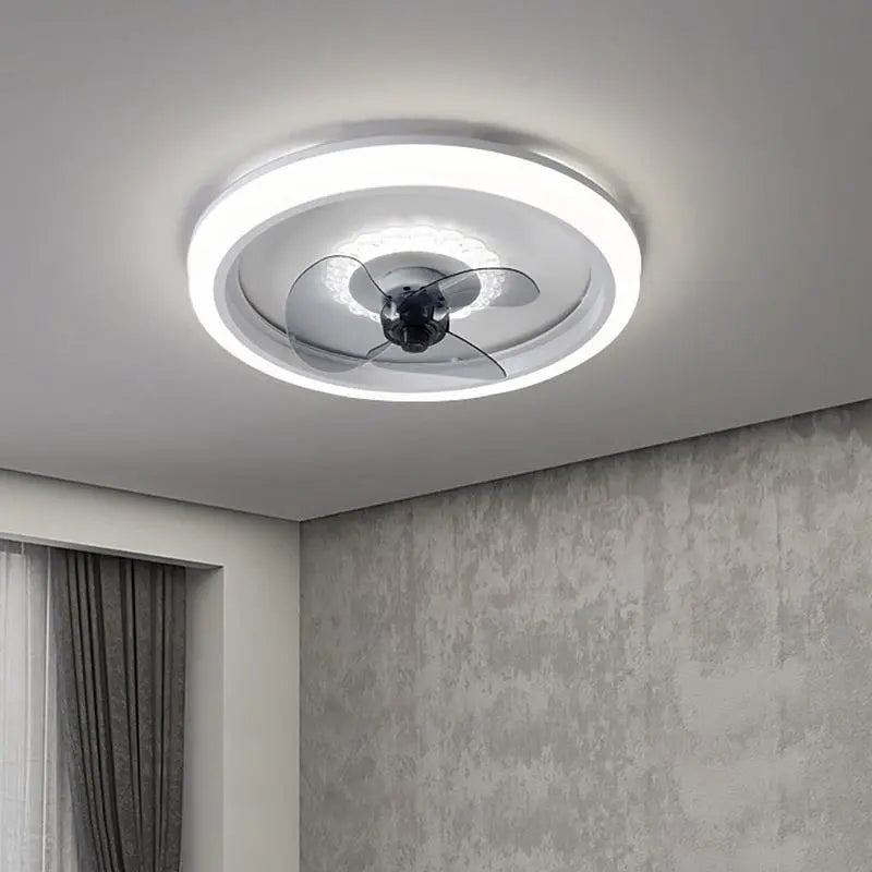 Modern Round LED Ceiling Fan Light with Remote Control Luxe