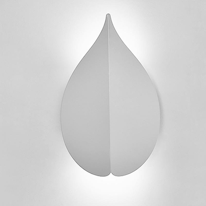 modern leaf shaped wall sconces in soft warm white