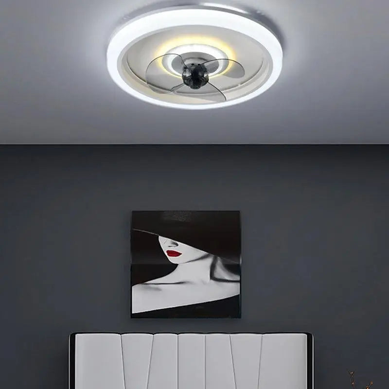 Modern Round LED Ceiling Fan Light with Remote Control Luxe