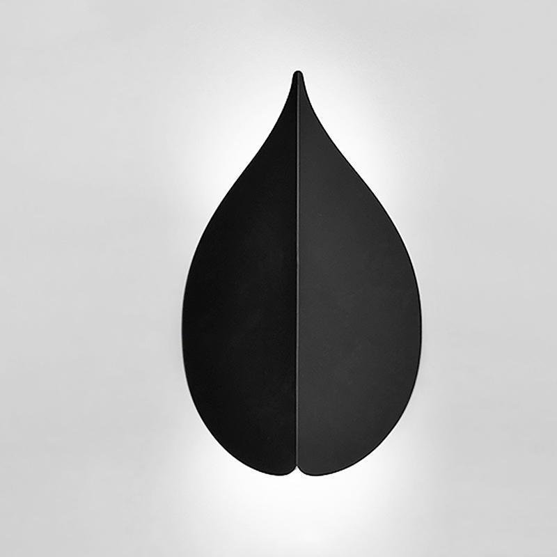 modern leaf shaped wall sconces in soft warm white