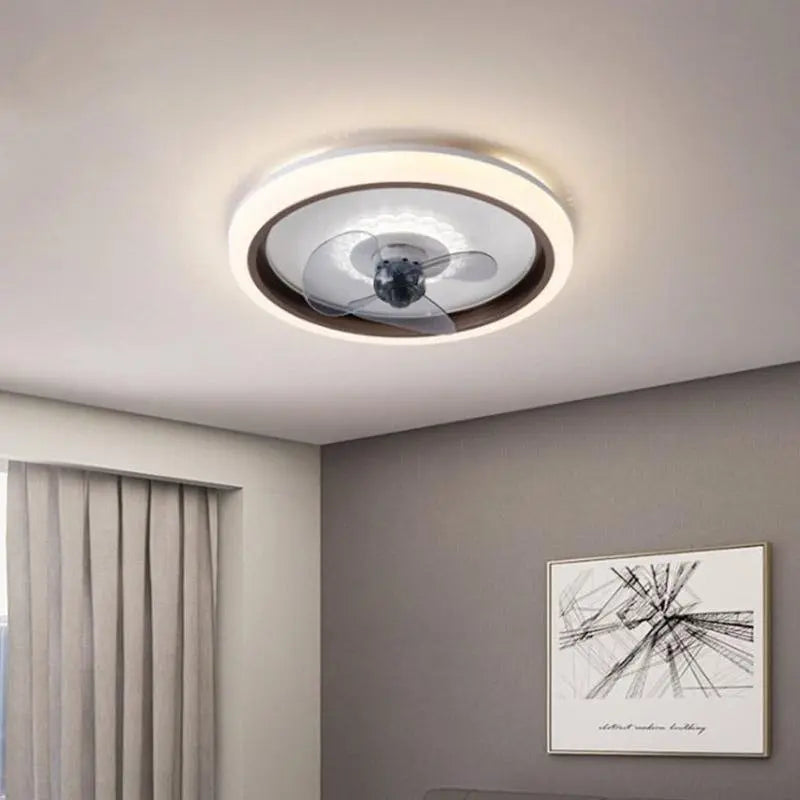 Modern Round LED Ceiling Fan Light with Remote Control Luxe