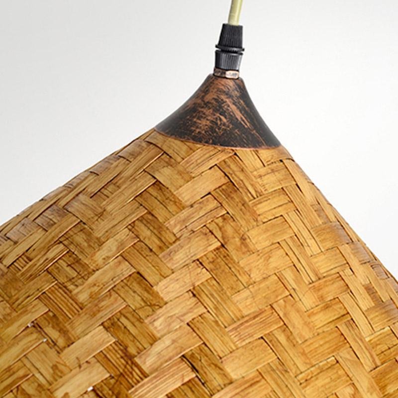 Caribbean Bamboo Woven Pendant Light — Burlywood, 28" Diameter, E26/E27, 21W–30W