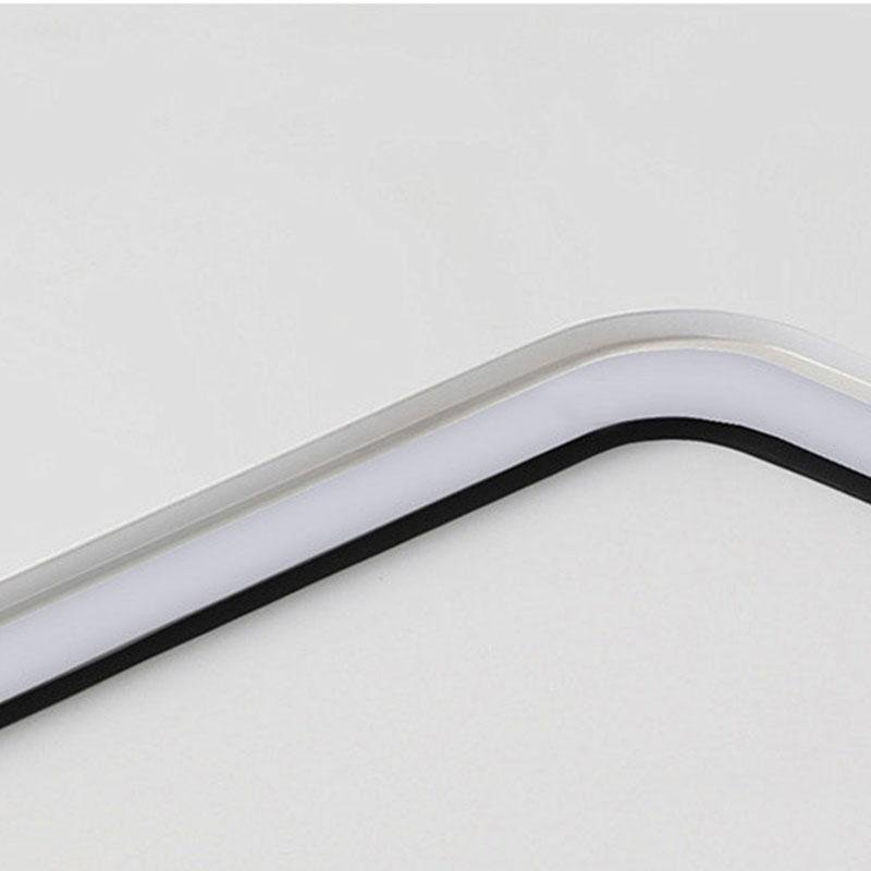 24" Square Modern LED Flush-Mount Ceiling Light — Aluminum, PMMA, Dimmable, 3000K–6000K, 41–50W