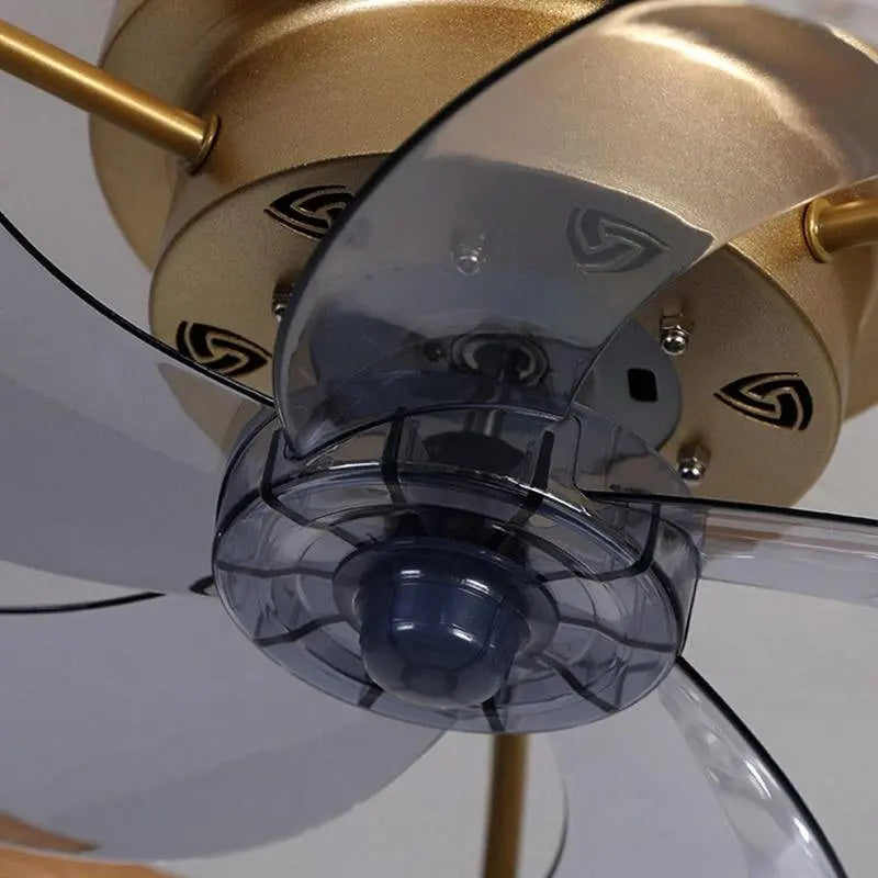 Rustic Flush Mount Ceiling Fan with 5 Blades, LED Bulbs, and Remote Control Luxe