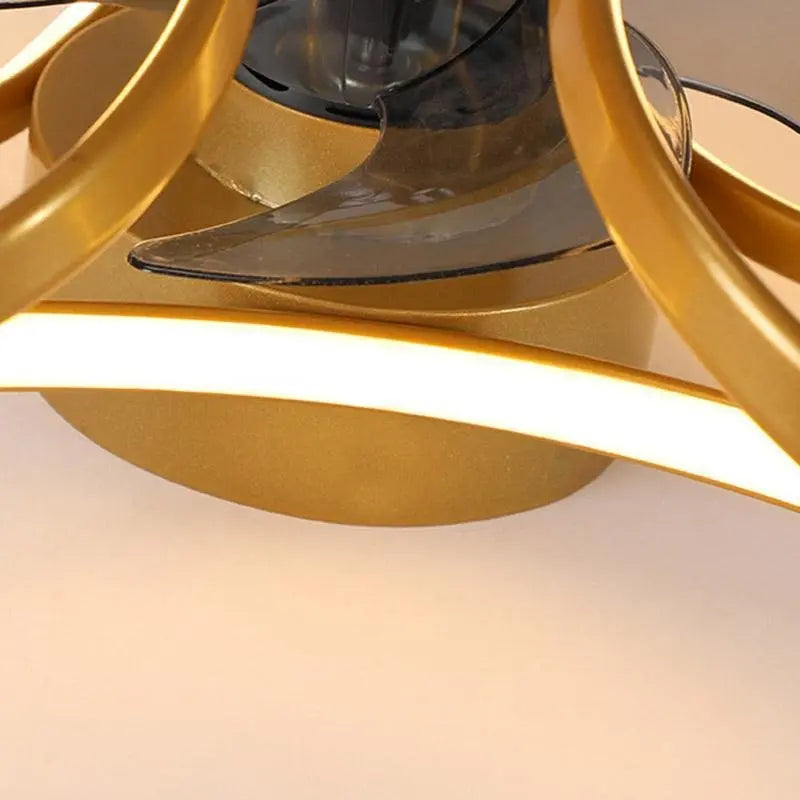 Modern Flush Mount Ceiling Fan Lights with Flower Design and Remote Control Luxe