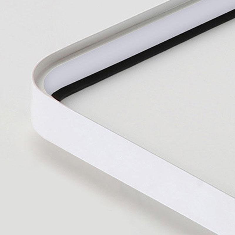 24" Square Modern LED Flush-Mount Ceiling Light — Aluminum, PMMA, Dimmable, 3000K–6000K, 41–50W