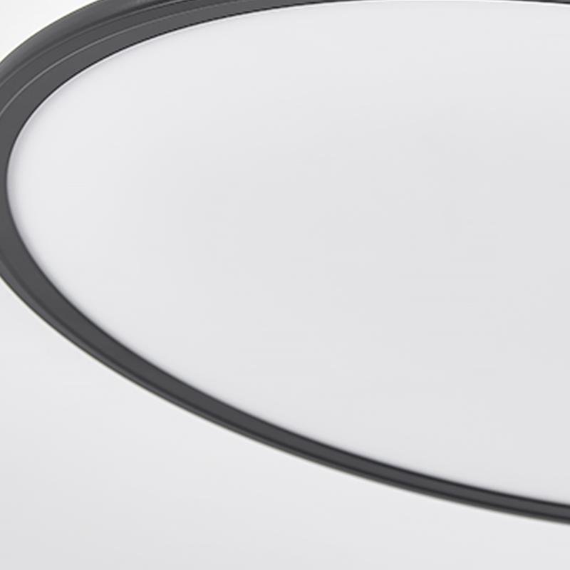 30" Ultra-Thin Round LED Flush Mount — Aluminum & Acrylic, 72W, 2700K–6500K, Remote Control Dimmable