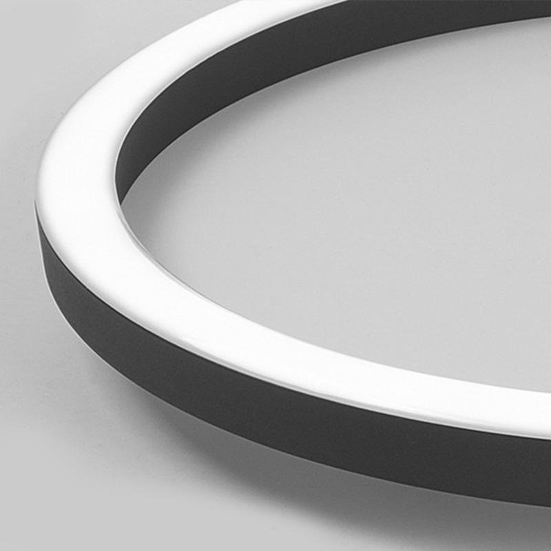 16" Modern Circle LED Flush-Mount Ceiling Light — Aluminum, Dimmable, 3000K–6000K, Remote Control, 33W