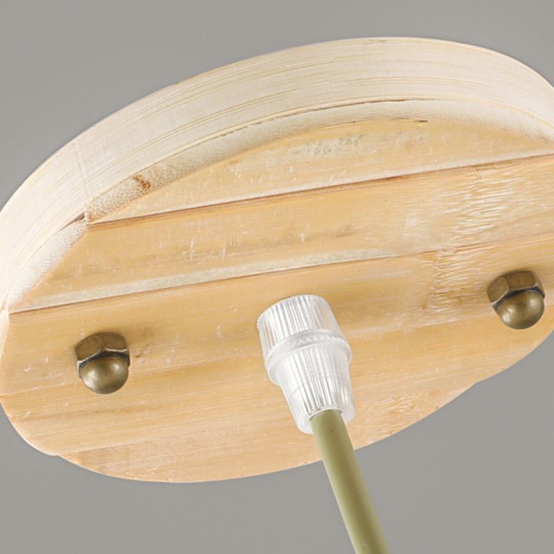 Farmhouse Drum Pendant Light — Bamboo, Burlywood, 20" Diameter, E26/E27, 30W Max