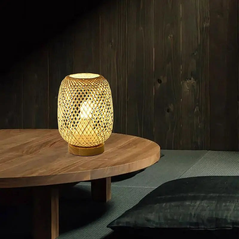 Natural Japanese Rattan Table Lamps: Charming Ambient Lighting Luxe