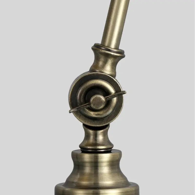 Empire-Style Metal Desk Lamp with Curved Arm and Adjustable Lighting for Industrial Spaces Luxe
