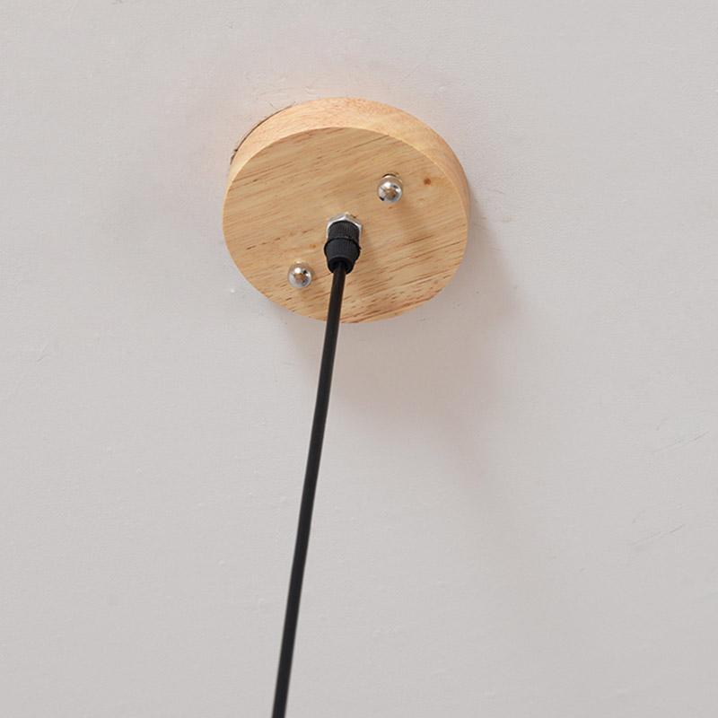 Fish-Shape Farmhouse Pendant Light — Bamboo, 26" Wide, Adjustable 48" Cord, LED