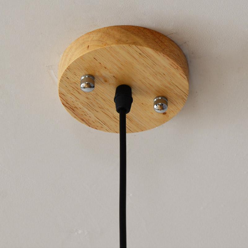 Pineapple-Shaped Rustic Wood Pendant Light — Ash Wood, 15" Diameter, LED, Hardwired, 48" Adjustable Cord