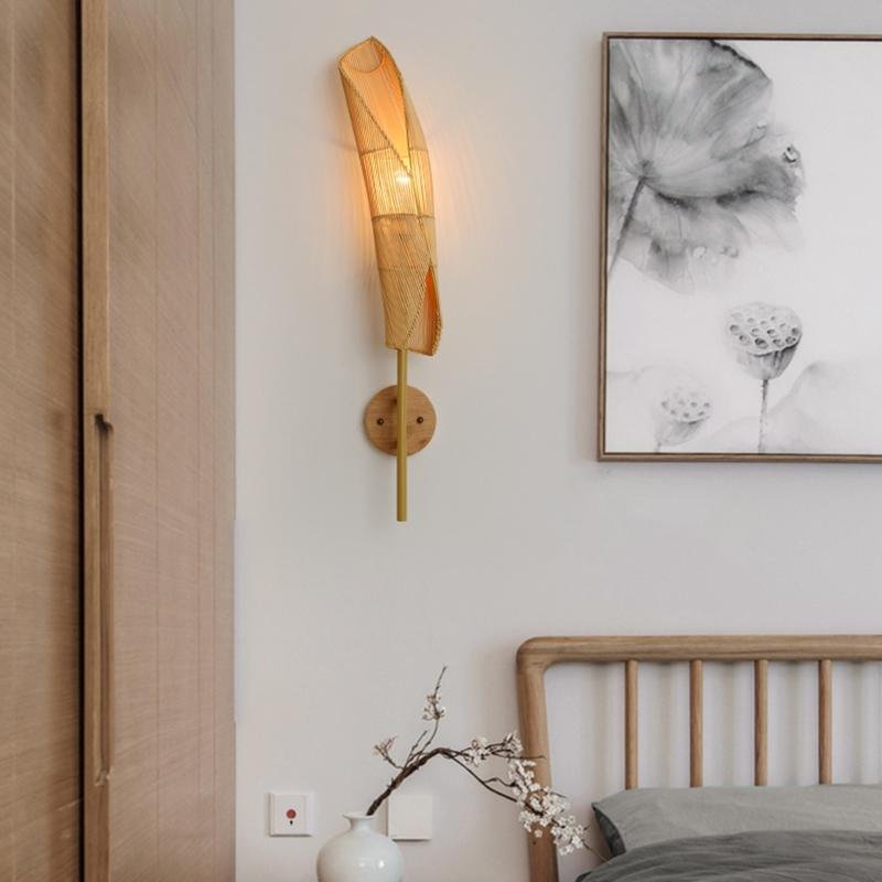 Freeform Bamboo Wall Sconce — Hardwired, E27, 4.33" × 18.90"
