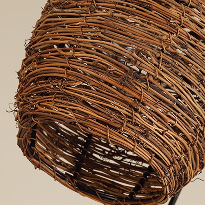 Wicker Pendant Light, 3-Piece Set — Burlywood, 18" Diameter, E26/E27, up to 40W