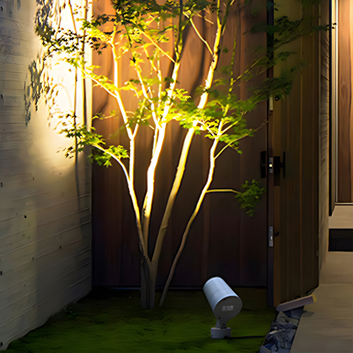 Modern Outdoor Garden Spotlight — Die-Cast Aluminum, LED, 10W/20W/30W, 3000K Warm White, IP65 Weatherproof