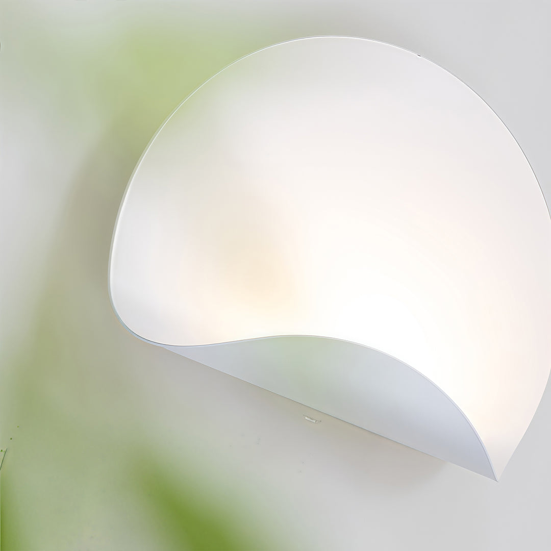 Minimalist White Wall Sconce — Iron, 5W LED, Three-Color Dimming (3000K / 4500K / 6000K), Hardwired