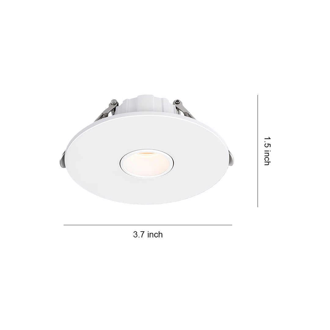 Ultra-Thin Minimalist Anti-Glare LED Recessed Spotlight — Aluminum, 3.7cm, 8°/15°/24° Beam, 3000K/4000K, Ra97