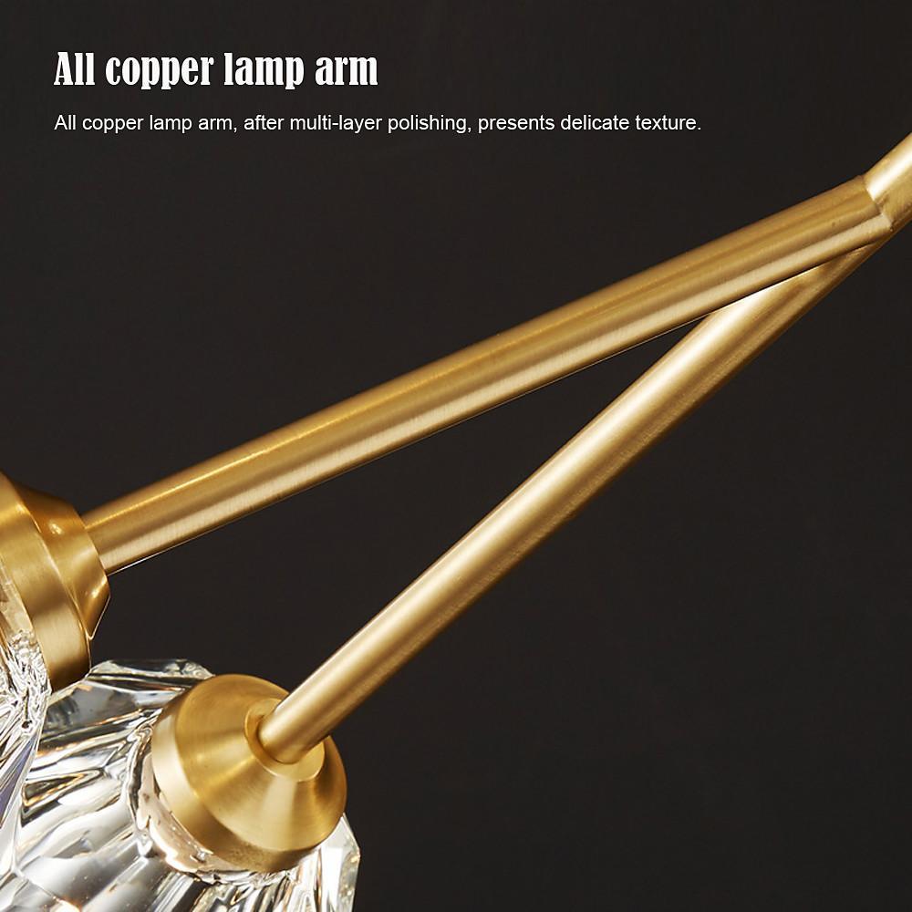 Sputnik Crystal Chandelier — Copper & Crystal, 15-Light LED, 31" Diameter, Three-Step Dimming