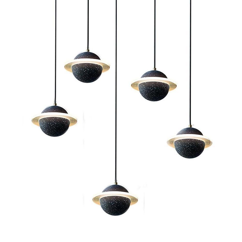 Saturn Acrylic Mini Pendant — LED, 10W, 3000–5400K, 59" Adjustable Chain, 1-Light