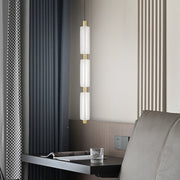 acrylic cylinder pendant lights with 1 2 or 3 heads modern hanging lamps in gold and black
