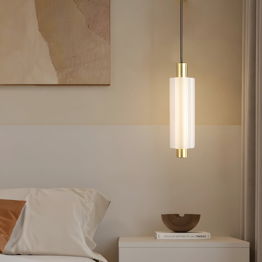 acrylic cylinder pendant lights with 1 2 or 3 heads modern hanging lamps in gold and black