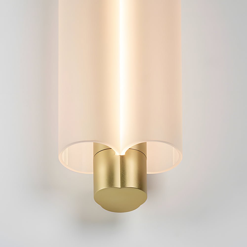 acrylic cylinder pendant lights with 1 2 or 3 heads modern hanging lamps in gold and black
