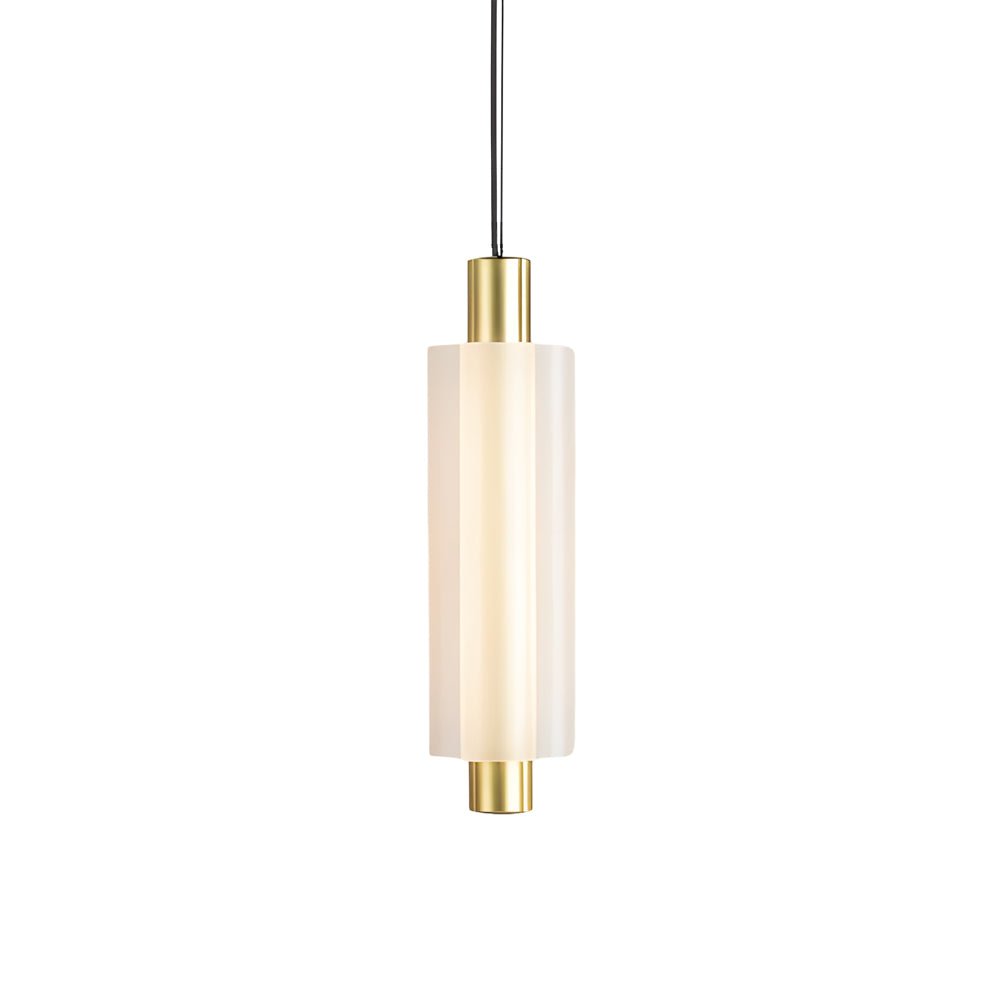 acrylic cylinder pendant lights with 1 2 or 3 heads modern hanging lamps in gold and black
