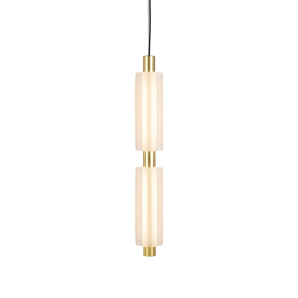 acrylic cylinder pendant lights with 1 2 or 3 heads modern hanging lamps in gold and black