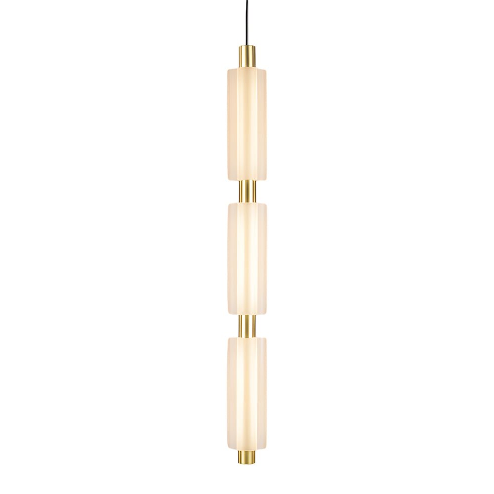 acrylic cylinder pendant lights with 1 2 or 3 heads modern hanging lamps in gold and black