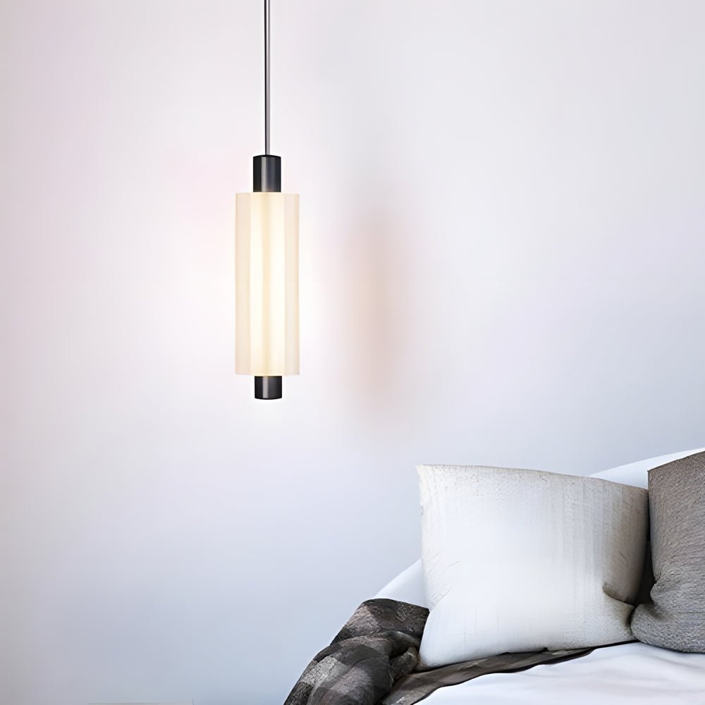 acrylic cylinder pendant lights with 1 2 or 3 heads modern hanging lamps in gold and black