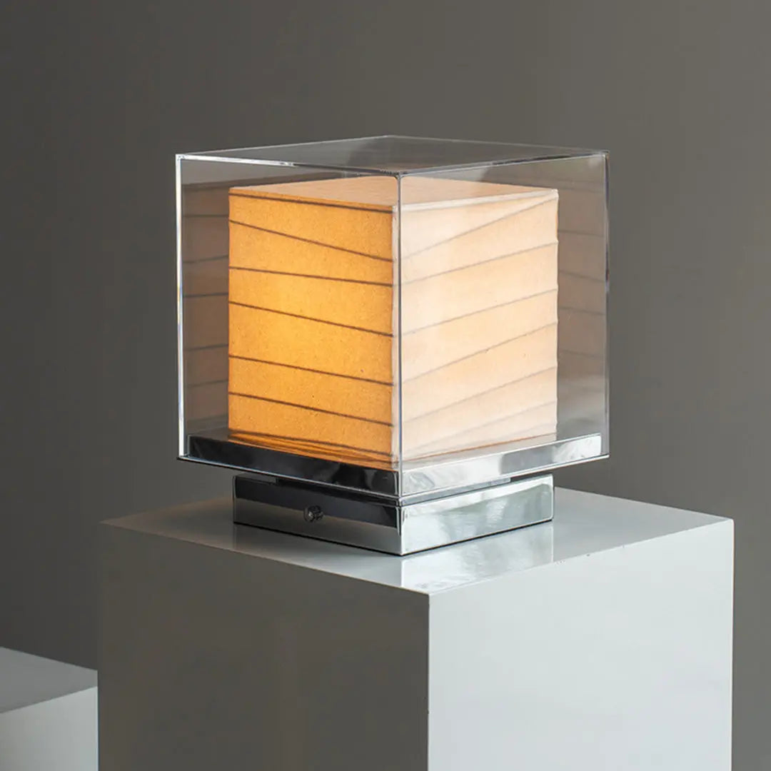 Retro Wabi-Sabi Style Japanese Paper Table Lamp - Ambient Lighting Luxe