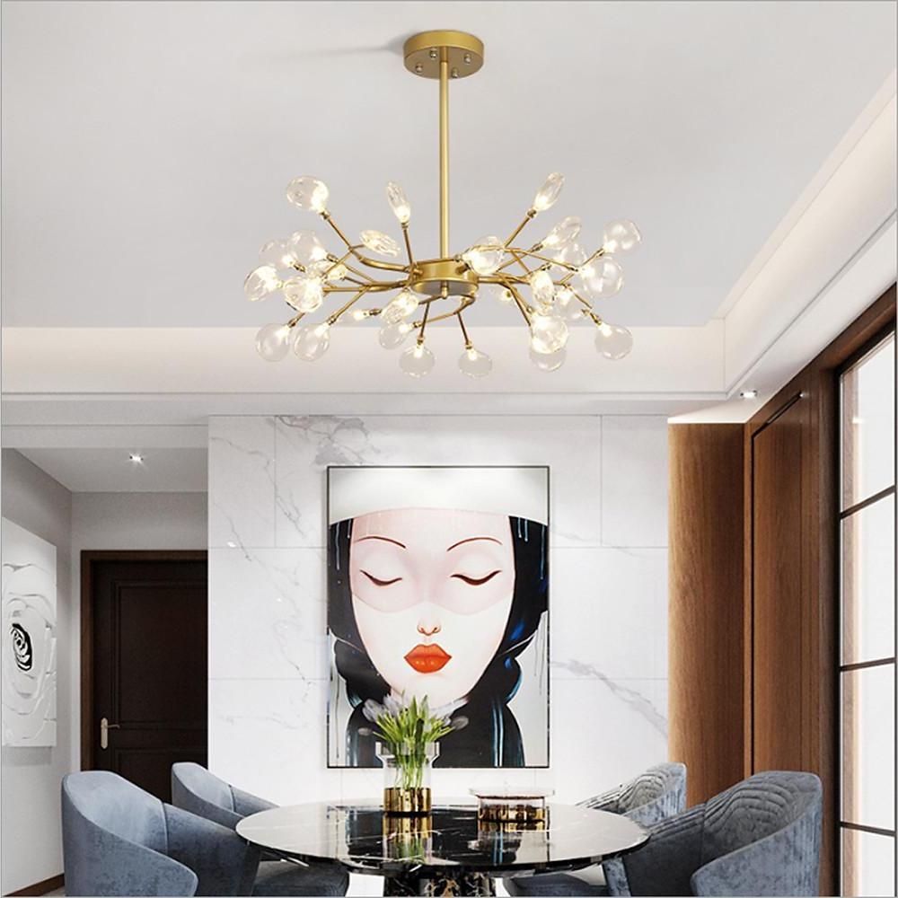 Firefly Sputnik Chandelier — Aluminum & Acrylic, LED, 27/36/45/54-Light, 3000–6500K
