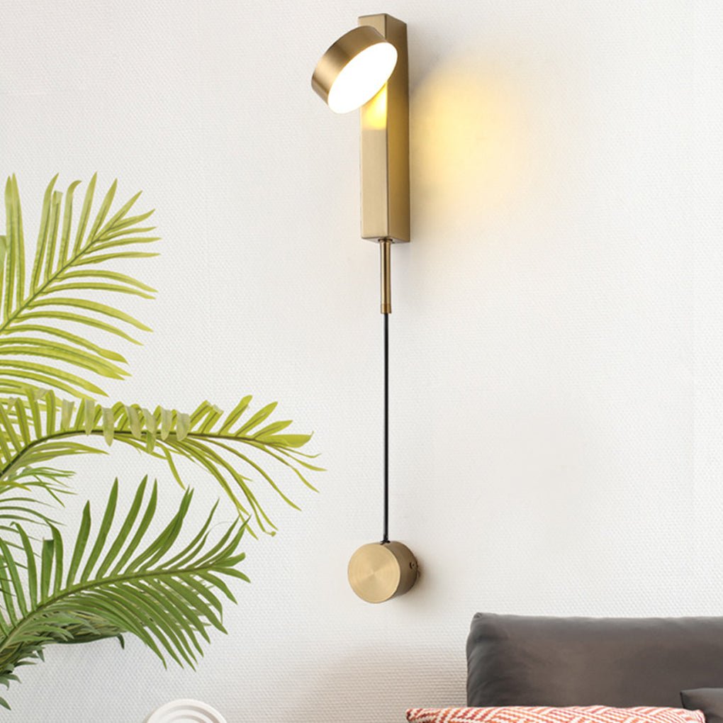 adjustable 180 rotatable led wall lamp with rotary switch for nordic style bedside aisle