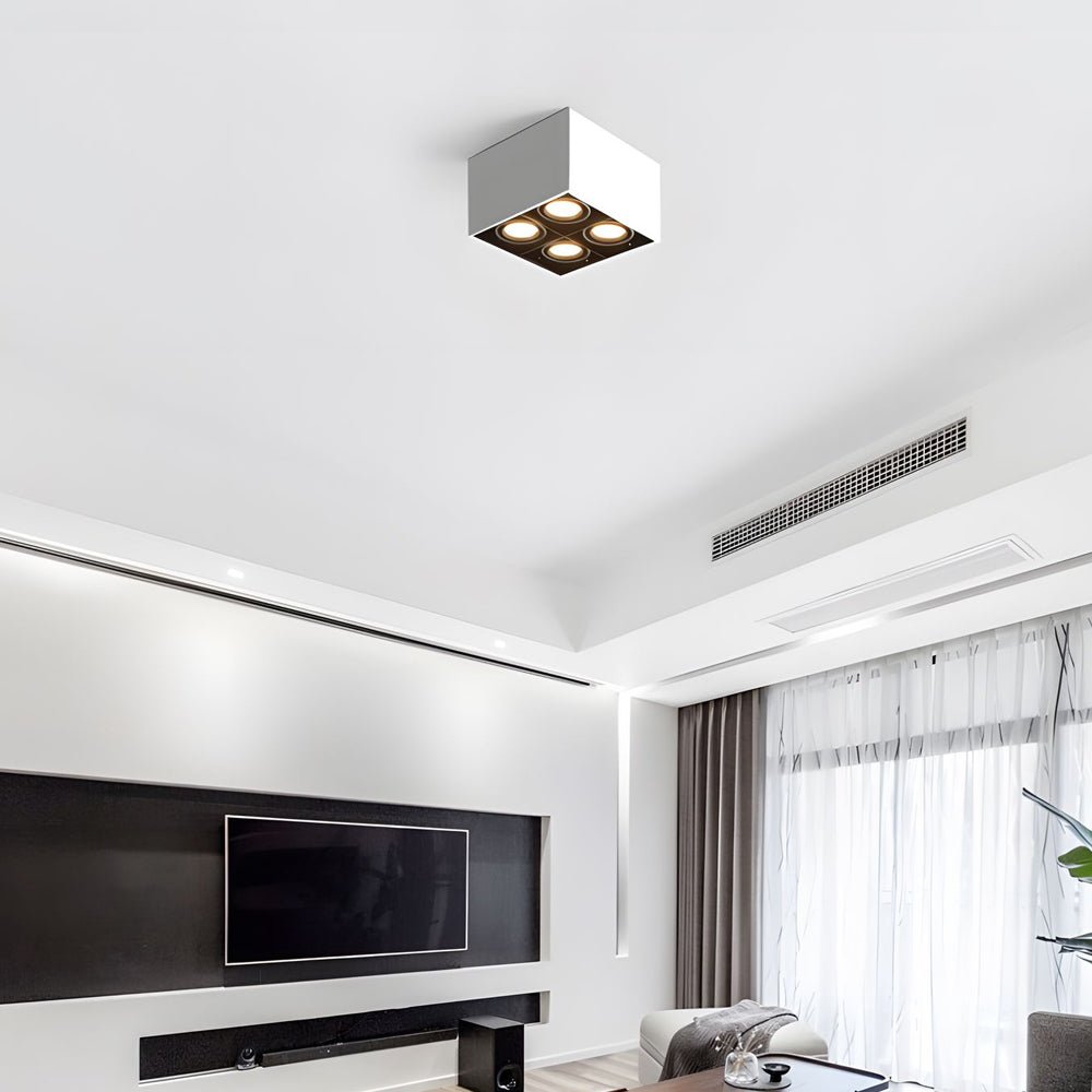 adjustable 4 head led flush mount cube ceiling spotlights 712w