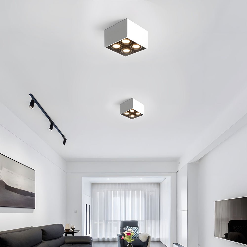 adjustable 4 head led flush mount cube ceiling spotlights 712w