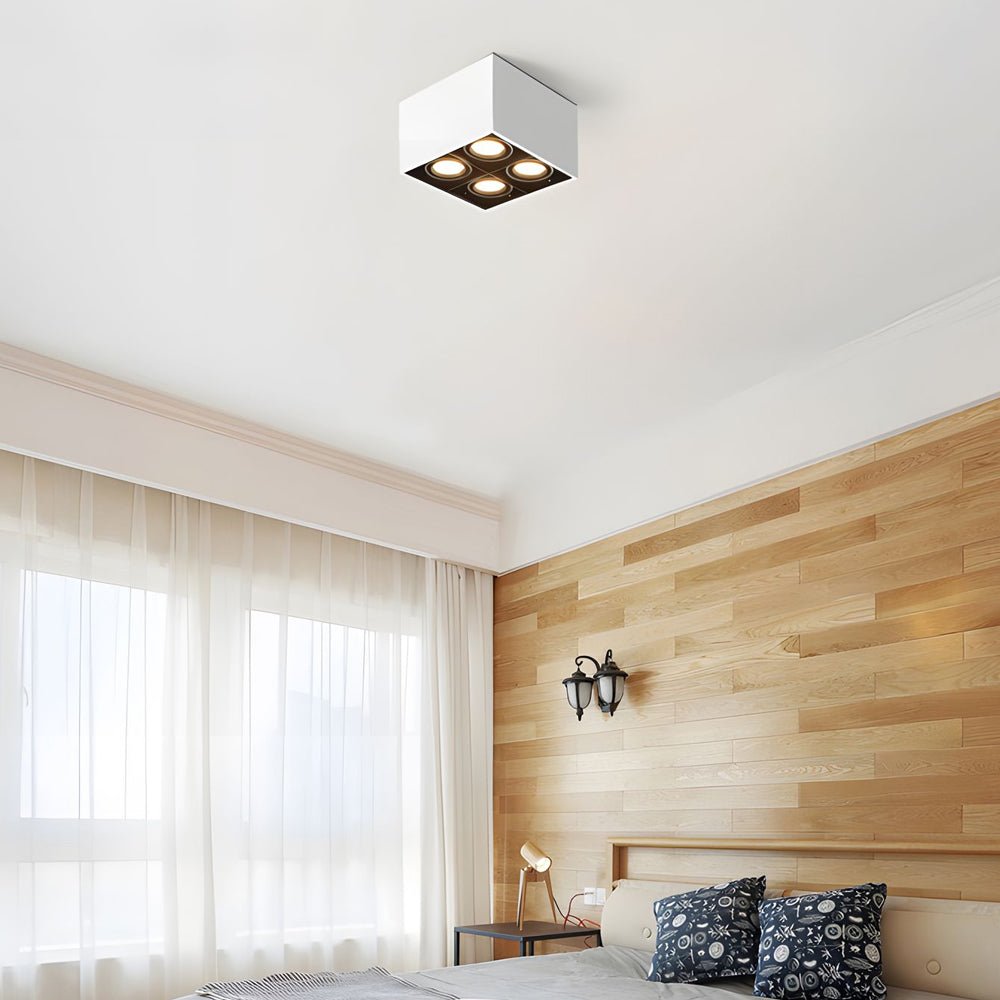 adjustable 4 head led flush mount cube ceiling spotlights 712w