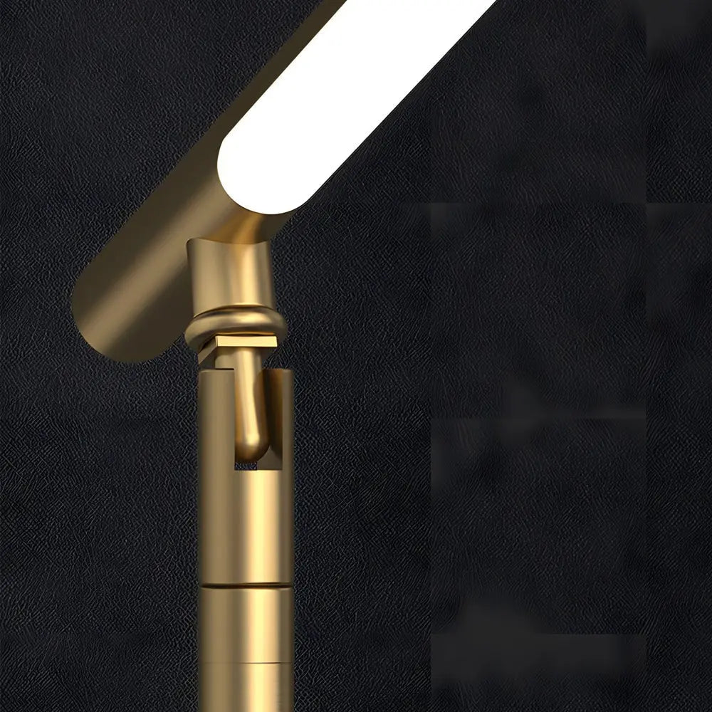 Adjustable Angle Copper and Brass LED Desk Lamp for Home Office Lighting Luxe