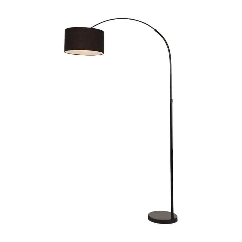 Adjustable Arc Floor Lamp with Marble Base and Shaded Design Luxe