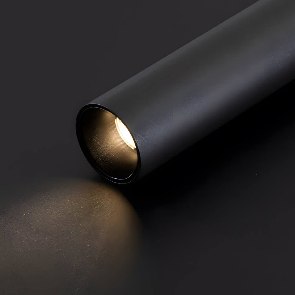 adjustable black cylinder pendant light for kitchen island tube spotlight fixture