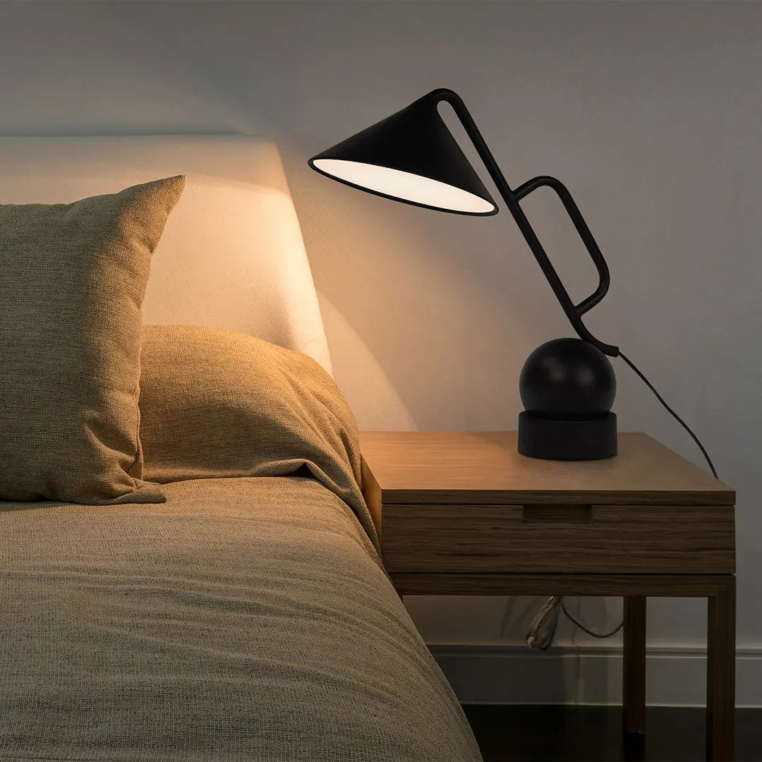 Creative LED Black Metal Desk Lamp - Industrial Style Study Light Luxe