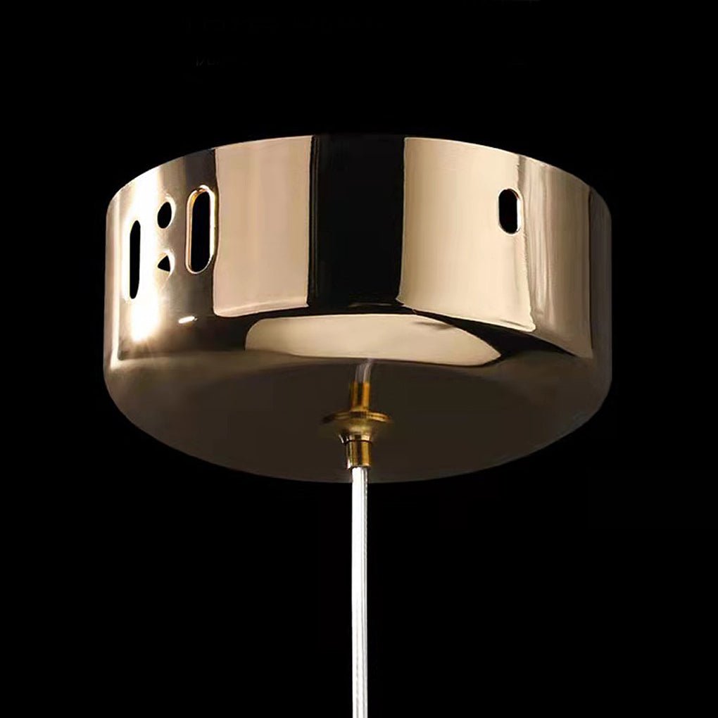 Postmodern Plated Mirror Metal Ball Mini Pendant — Iron & Acrylic, LED 4W, 3000K Warm White, Hardwired
