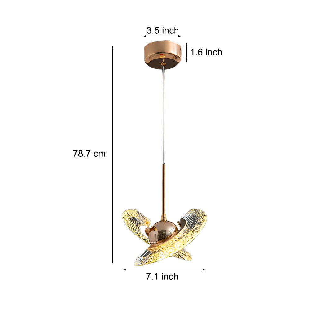 Postmodern Plated Mirror Metal Ball Mini Pendant — Iron & Acrylic, LED 4W, 3000K Warm White, Hardwired