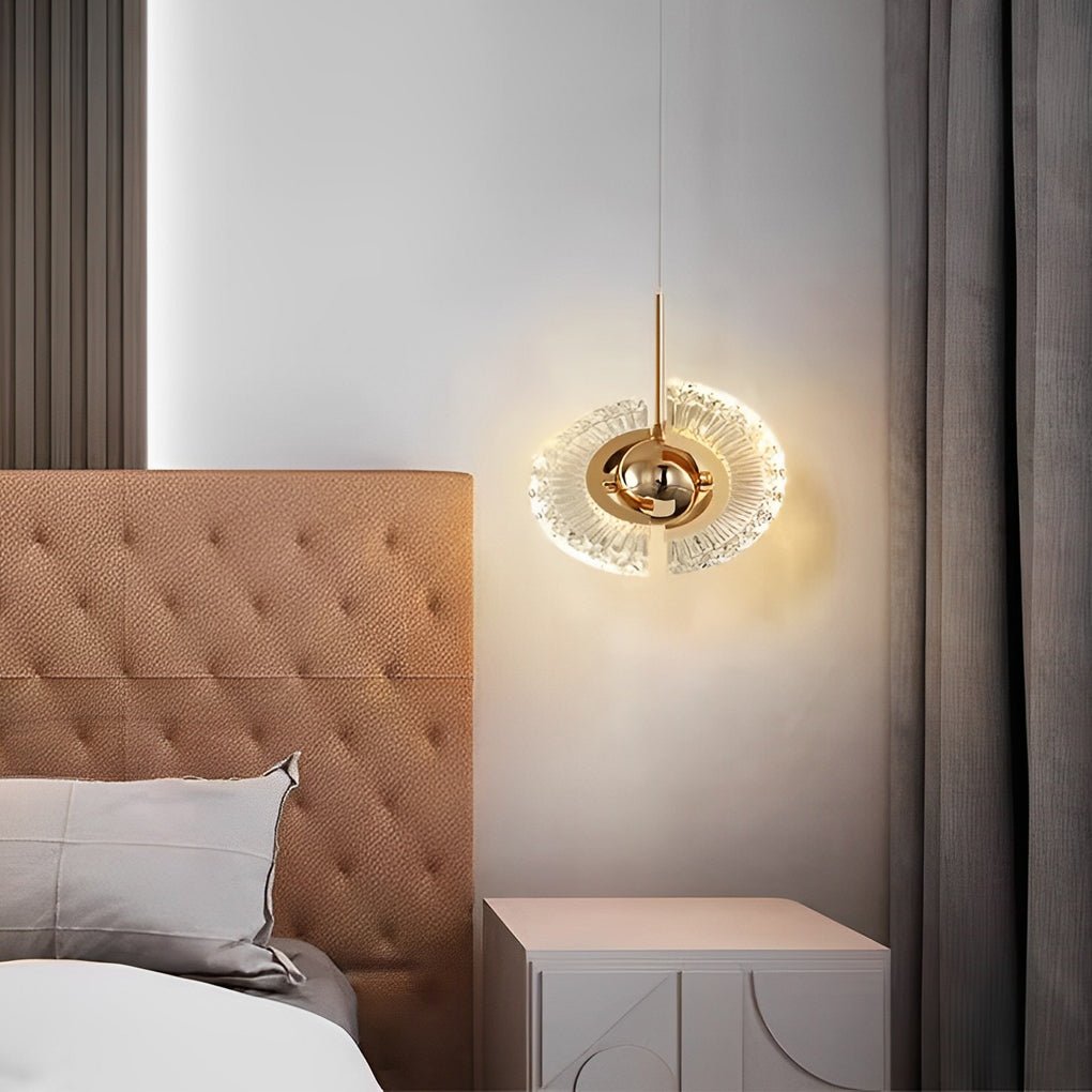 Adjustable Nordic Pendant Lights with Creative Plated Mirror Metal Ball and LED