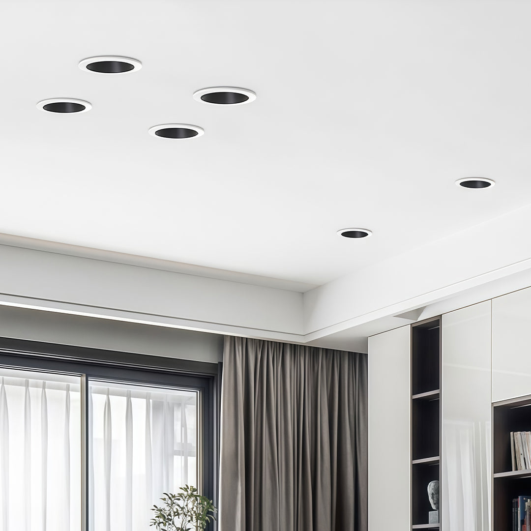 Adjustable Recessed Downlight — Anti-Glare Honeycomb Mesh, COB LED, 7W / 10W / 15W, 3000K / 4000K / 6000K, Black or White