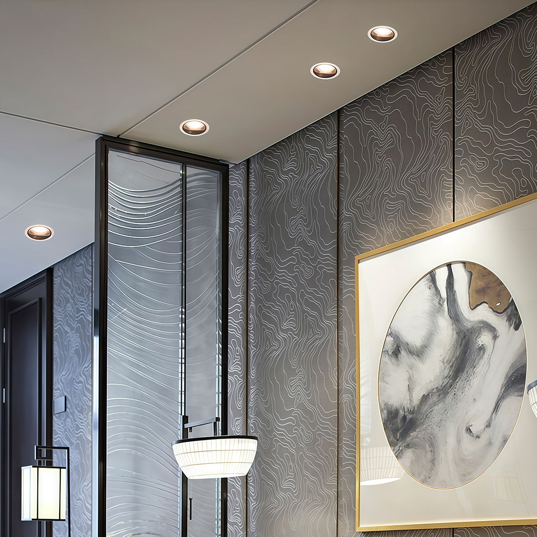 Adjustable Recessed Downlight — Anti-Glare Honeycomb Mesh, COB LED, 7W / 10W / 15W, 3000K / 4000K / 6000K, Black or White